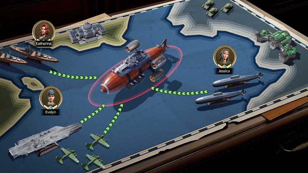 Sea War: Raid (Юбоат) [МОД: Меню, Бесконечные монеты и Открытые уровни] Screenshot 5