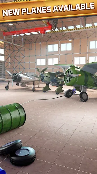 Idle Planes: Build Airplanes (Айдл Плейнс) [МОД: Все открыто, Дополнительные деньги и Меню MOD] Screenshot 1