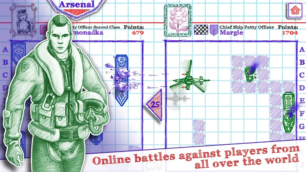 Sea Battle 2 [МОД: Много денег, Монет и Все открыто] Screenshot 1