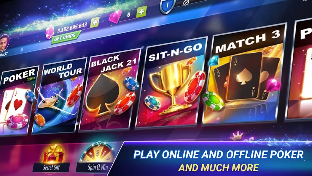 Poker Zmist - Offline & Online (Покер Змст) [МОД: Меню, Бесконечные монеты и Открытые уровни] Screenshot 2