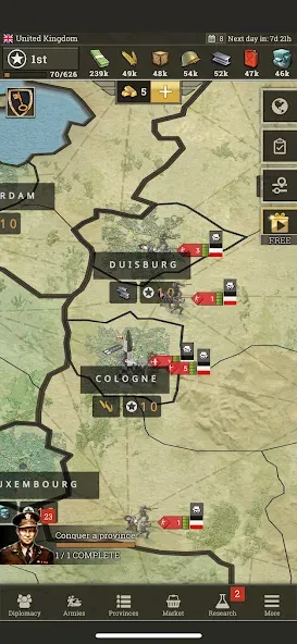 Call of War: Frontlines [МОД: Все открыто, Дополнительные деньги и Меню MOD] Screenshot 2