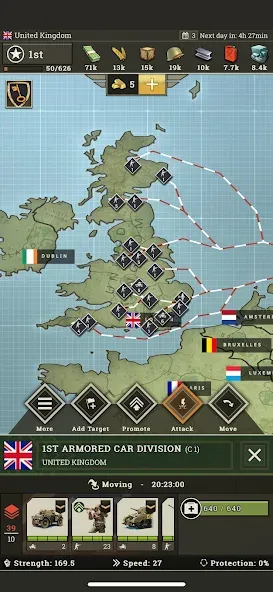 Call of War: Frontlines [МОД: Все открыто, Дополнительные деньги и Меню MOD] Screenshot 3
