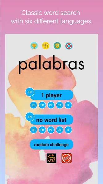 busca palabras: sopa de letras (буска палабрас) [МОД: Много монет, Открытые уровни и Мега MOD] Screenshot 1