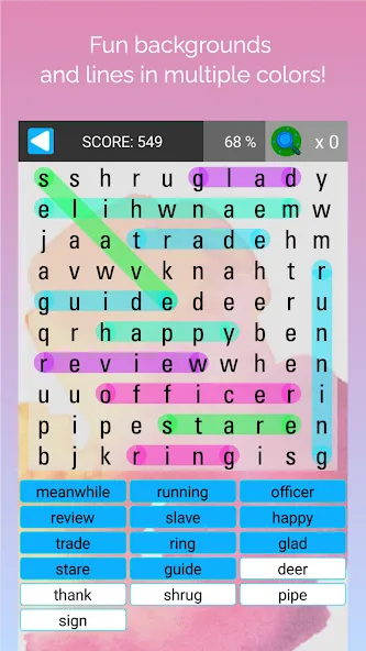 busca palabras: sopa de letras (буска палабрас) [МОД: Много монет, Открытые уровни и Мега MOD] Screenshot 3