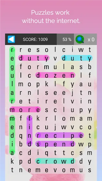 busca palabras: sopa de letras (буска палабрас) [МОД: Много монет, Открытые уровни и Мега MOD] Screenshot 5