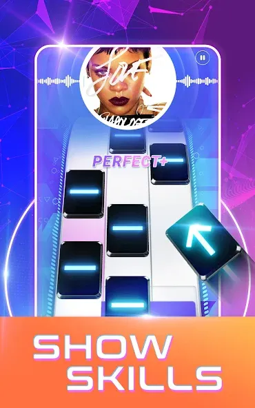 Beat Tiles: Music Game (Бит Тайлс) [МОД: Меню, Бесконечные монеты и Открытые уровни] Screenshot 4