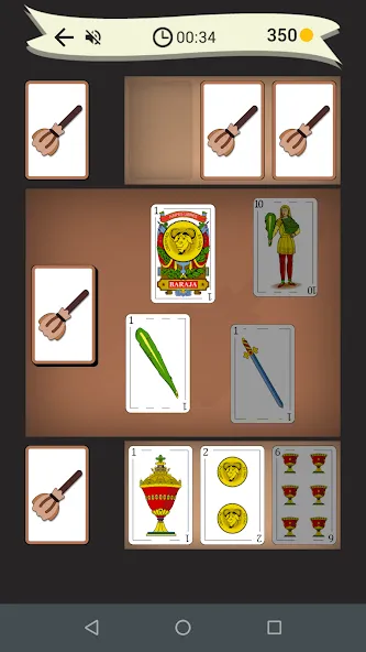 Broom: card game (Эскоба дель 15) [МОД: Меню, Бесконечные монеты и Открытые уровни] Screenshot 3