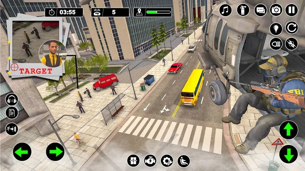 Police Helicopter Chase Game [МОД: Деньги, Монеты и Меню MOD] Screenshot 2