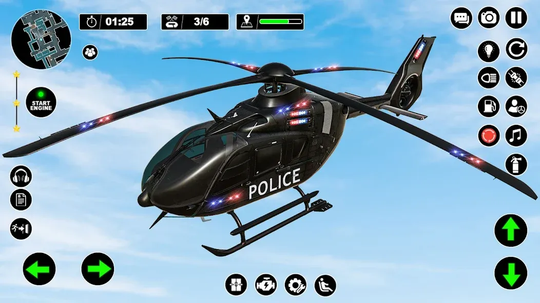 Police Helicopter Chase Game [МОД: Деньги, Монеты и Меню MOD] Screenshot 5