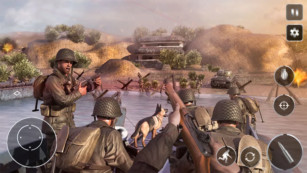 Call Of Courage : WW2 Shooting [МОД: Бесконечные деньги, Монеты и Мега MOD] Screenshot 1