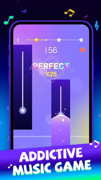 Beat Piano Dance:music game (Маджик Пиано Тайлз) [MOD: Premium/Unlocked] - Скриншот 1