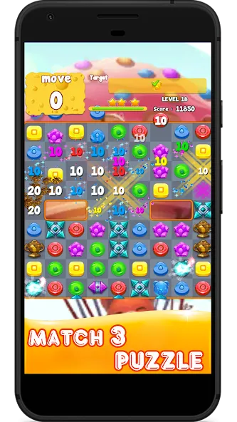 Candy 2024-Candy Match 3 Game (Кэнди 2023) [МОД: Меню, Бесконечные монеты и Открытые уровни] Screenshot 2