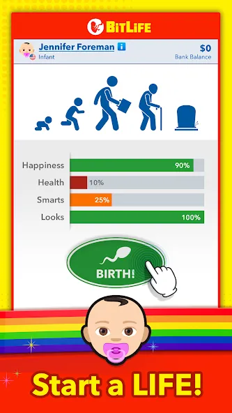 BitLife - Life Simulator (БитЛайф) [МОД: Все открыто, Дополнительные деньги и Меню MOD] Screenshot 1