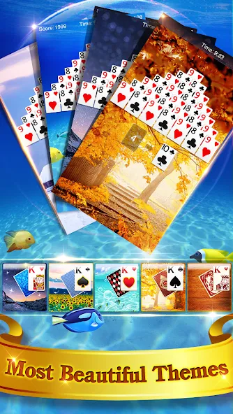 FreeCell Solitaire [МОД: Меню, Бесконечные монеты и Открытые уровни] Screenshot 4
