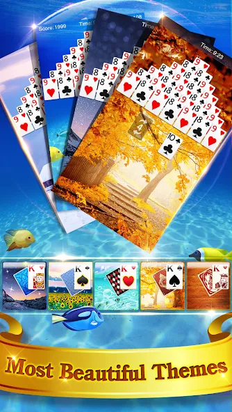 Pyramid Solitaire [МОД: Много монет, Открытые уровни и Мега MOD] Screenshot 4