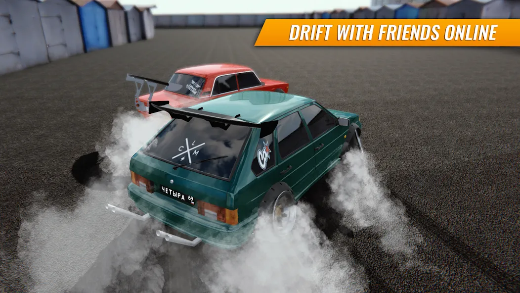Russian Car Drift (Ар Си Ди в случае сокращения) [МОД: Много монет, Открытые уровни и Мега MOD] Screenshot 1