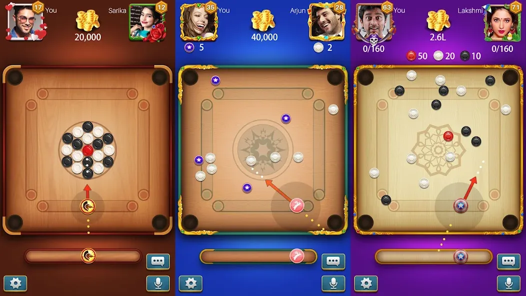 Carrom Meta-Board Disc Game (Карром Мета) [МОД: Бесконечные деньги, Монеты и Мега MOD] Screenshot 1
