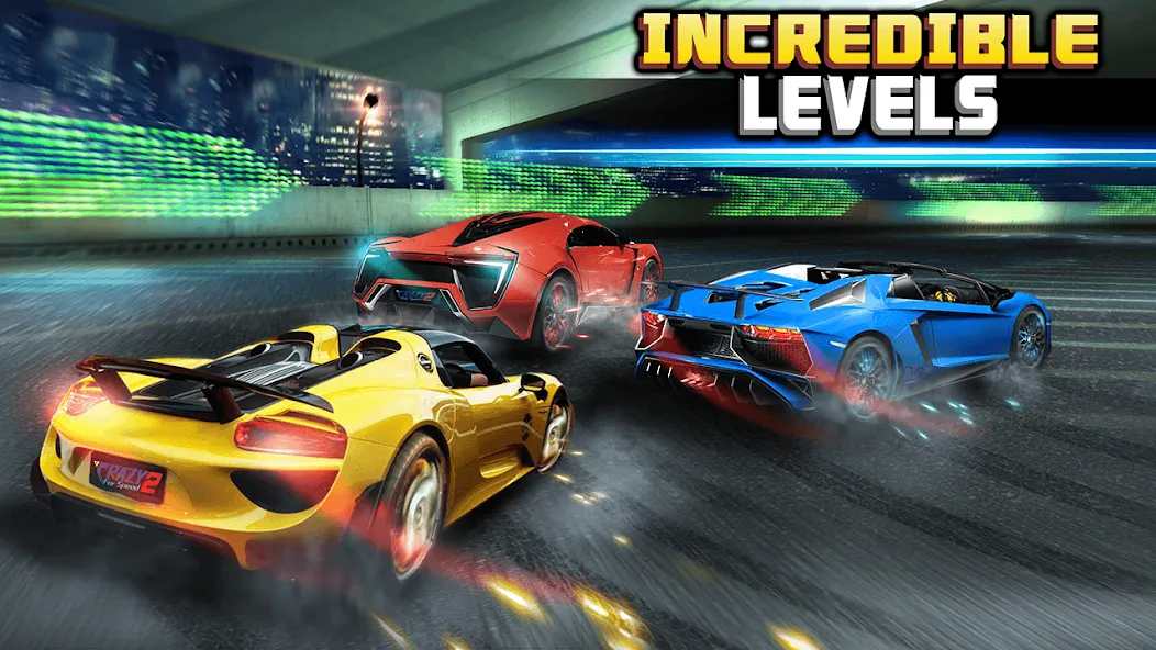 Crazy for Speed 2 (Крэйзи фо Спид 2) [МОД: Много монет, Открытые уровни и Мега MOD] Screenshot 2
