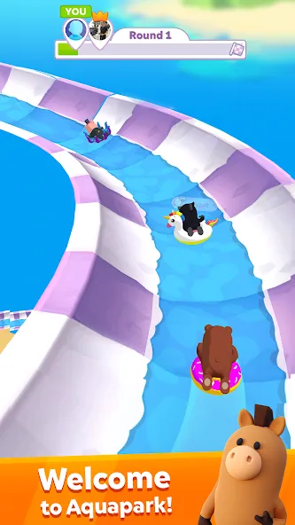 aquapark.io [МОД: Все открыто, Дополнительные деньги и Меню MOD] Screenshot 1