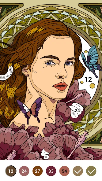 Casual Color - Color by Number [МОД: Меню, Бесконечные монеты и Открытые уровни] Screenshot 1