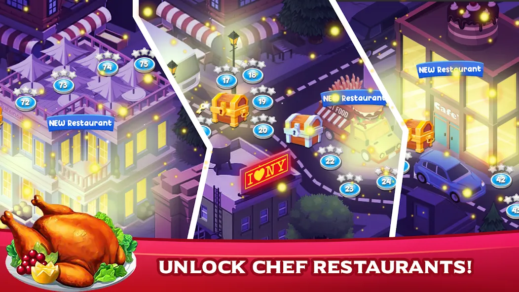 Cooking Mastery: Kitchen games [МОД: Все открыто, Дополнительные деньги и Меню MOD] Screenshot 2