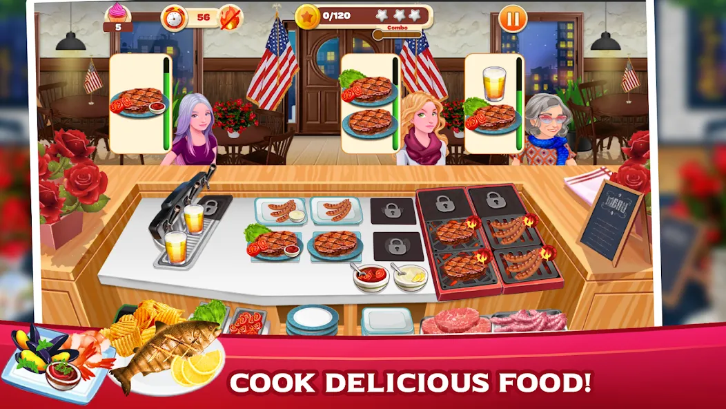 Cooking Mastery: Kitchen games [МОД: Все открыто, Дополнительные деньги и Меню MOD] Screenshot 3