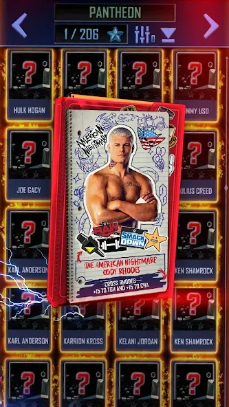 WWE SuperCard - Battle Cards (ВВЕ СуперКард) [МОД: Меню, Бесконечные монеты и Открытые уровни] Screenshot 3