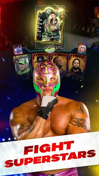 WWE SuperCard - Battle Cards (ВВЕ СуперКард) [МОД: Меню, Бесконечные монеты и Открытые уровни] Screenshot 4