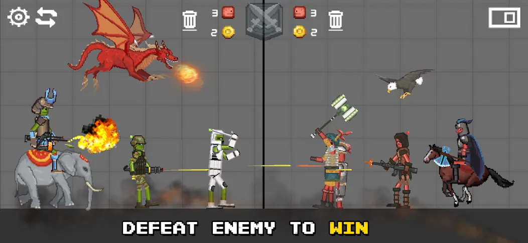 Battle Sandbox (Батл Плейграунд) [МОД: Меню, Бесконечные монеты и Открытые уровни] Screenshot 4