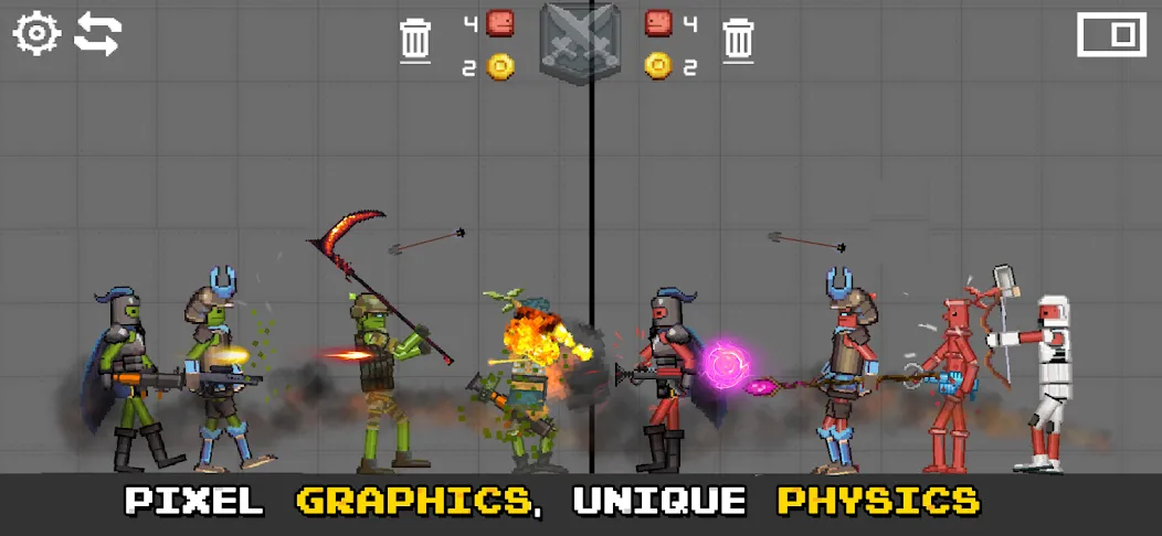 Battle Sandbox (Батл Плейграунд) [МОД: Меню, Бесконечные монеты и Открытые уровни] Screenshot 5