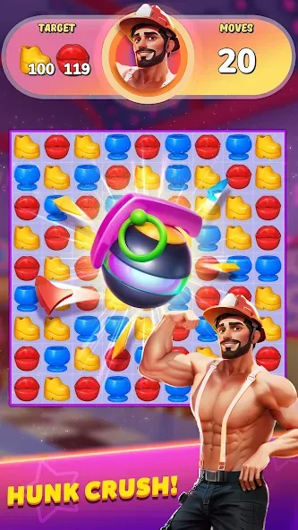 Party Match (Диско матч) [МОД: Бесконечные деньги, Монеты и Мега MOD] Screenshot 3