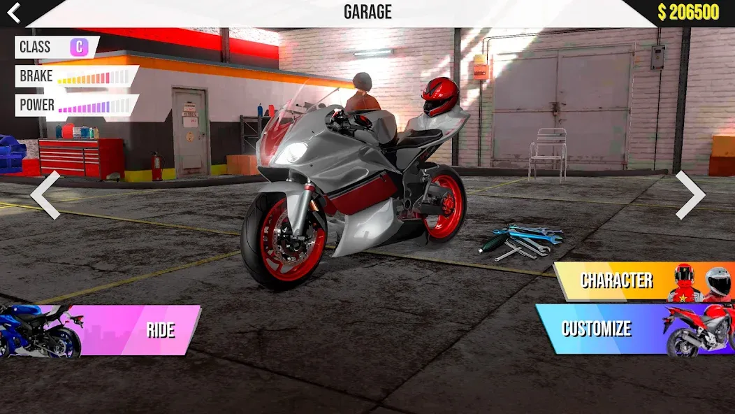 Motorcycle Real Simulator (Мотоцикл Реальный Симулятор) [МОД: Деньги, Монеты и Меню MOD] Screenshot 1