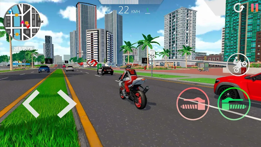 Motorcycle Real Simulator (Мотоцикл Реальный Симулятор) [МОД: Деньги, Монеты и Меню MOD] Screenshot 4