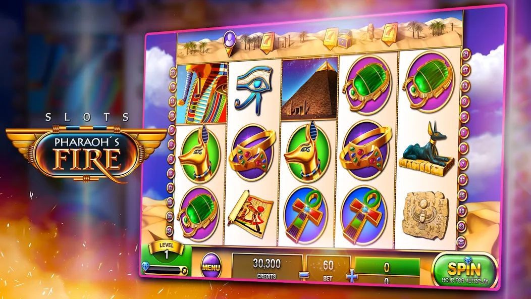 Slots - Pharaoh's Fire (Слоты) [МОД: Деньги, Монеты и Меню MOD] Screenshot 2