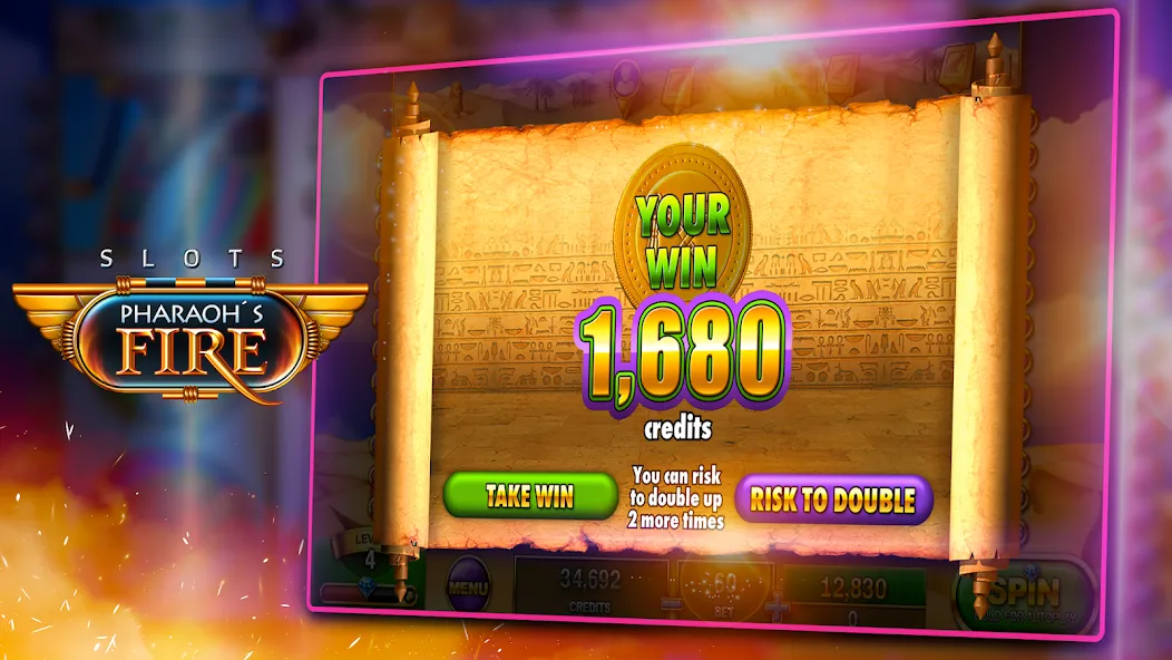 Slots - Pharaoh's Fire (Слоты) [МОД: Деньги, Монеты и Меню MOD] Screenshot 4