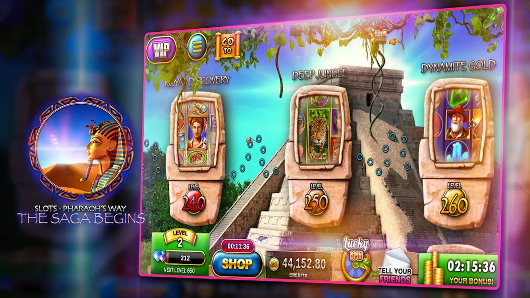 Slots - Pharaoh's Way Casino (Слоты) [МОД: Много монет, Открытые уровни и Мега MOD] Screenshot 1