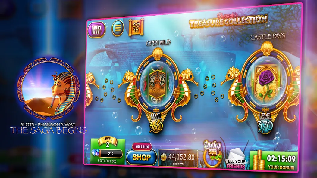 Slots - Pharaoh's Way Casino (Слоты) [МОД: Много монет, Открытые уровни и Мега MOD] Screenshot 2