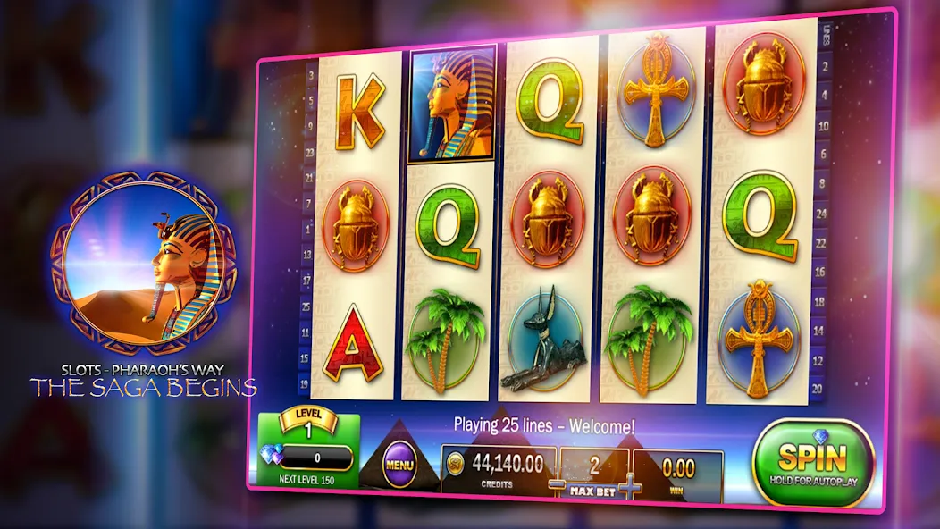 Slots - Pharaoh's Way Casino (Слоты) [МОД: Много монет, Открытые уровни и Мега MOD] Screenshot 3
