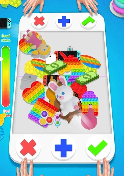 fidget trading: trade toys 3D (фиджет трейдинг) [МОД: Все открыто, Дополнительные деньги и Меню MOD] Screenshot 2
