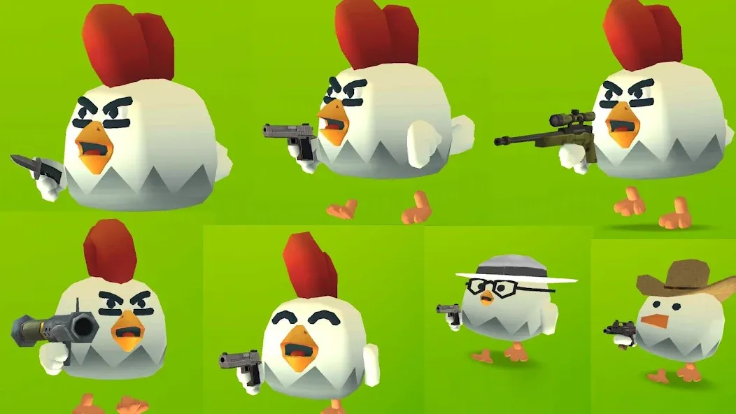 Chicken Gun (Чикен Ган) [МОД: Много денег, Монет и Все открыто] Screenshot 1