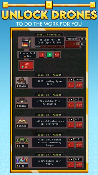 Idle Obelisk Miner (Айдл Обелиск Майнер) [МОД: Много монет, Открытые уровни и Мега MOD] Screenshot 3