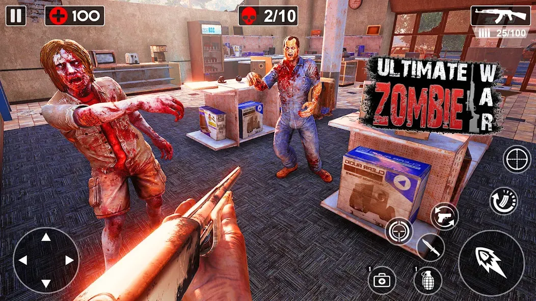 Zombie Games 3d 2024 : fps War [МОД: Много монет, Открытые уровни и Мега MOD] Screenshot 2