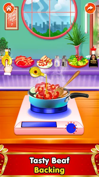 Kitayskaya-kulinarnyye 3D-igry [МОД: Деньги, Монеты и Меню MOD] Screenshot 3