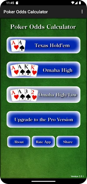 Poker Odds Calculator (Покер Оддс Калькулятор) [МОД: Бесконечные деньги, Монеты и Мега MOD] Screenshot 1
