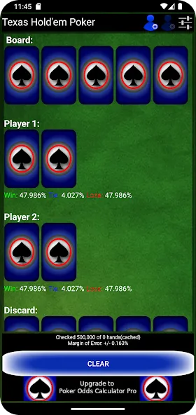Poker Odds Calculator (Покер Оддс Калькулятор) [МОД: Бесконечные деньги, Монеты и Мега MOD] Screenshot 2