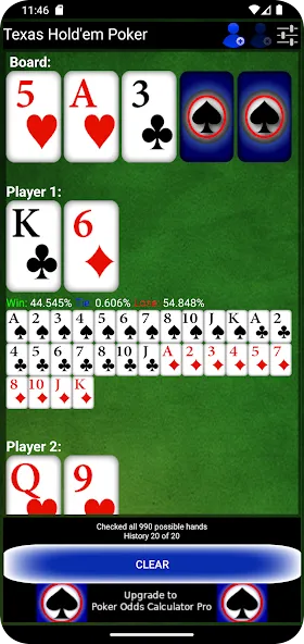 Poker Odds Calculator (Покер Оддс Калькулятор) [МОД: Бесконечные деньги, Монеты и Мега MOD] Screenshot 3