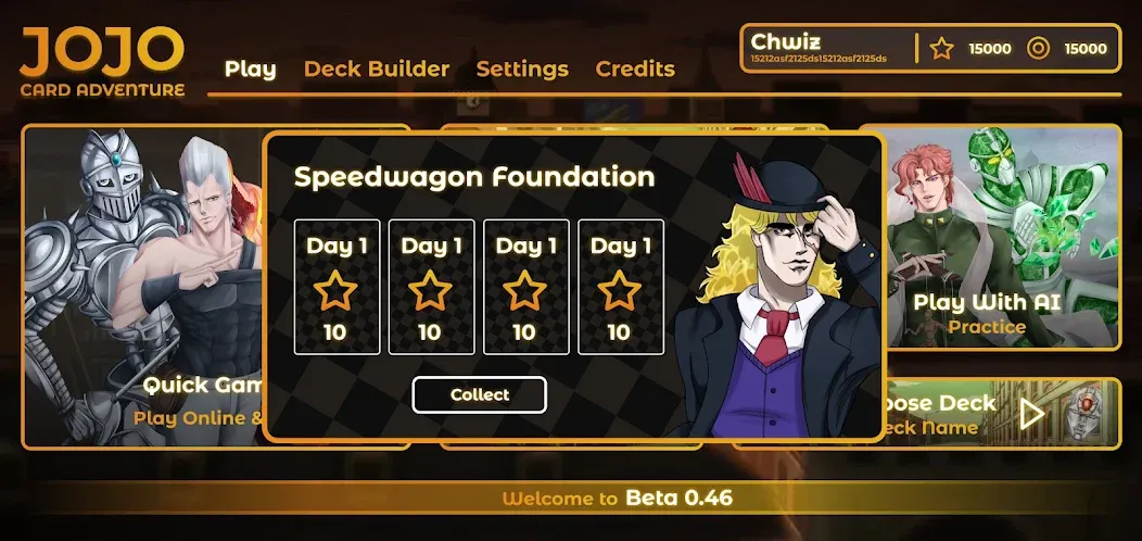 JOJO: Card Adventure－TCG & CCG (Джоджо) [МОД: Деньги, Монеты и Меню MOD] Screenshot 4