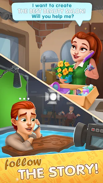 Beauty Tycoon: Hair Salon Game (Бьюти Тайкун) [МОД: Много монет, Открытые уровни и Мега MOD] Screenshot 1