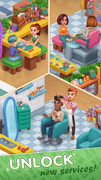 Beauty Tycoon: Hair Salon Game (Бьюти Тайкун) [МОД: Много монет, Открытые уровни и Мега MOD] Screenshot 3