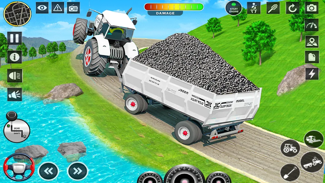 Big Tractor Farming Simulator (Биг Трактор Фарминг Симулятор) [МОД: Бесконечные деньги, Монеты и Мега MOD] Screenshot 1